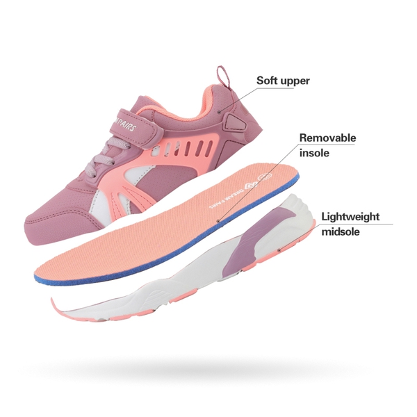 Boys Girls  Running Sneakers - DUSTY PINK - 4